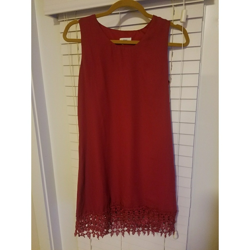 Red shift dress